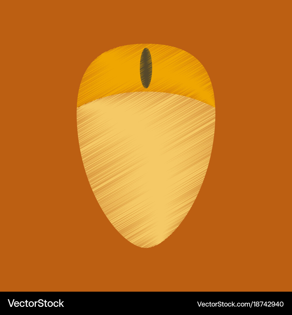 Flat shading style icon computer mouse Vector Image