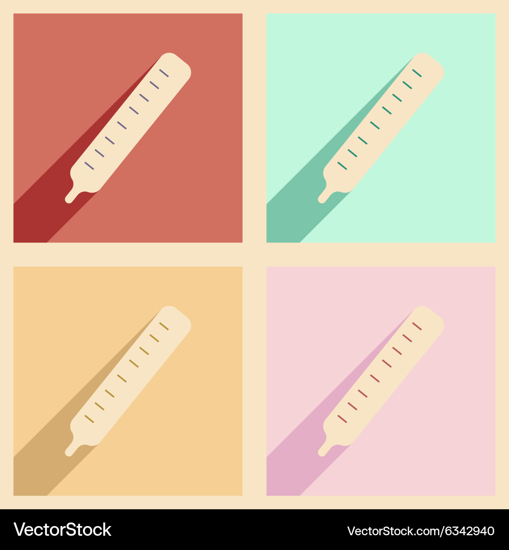 Flat with shadow concept and mobile application vector image