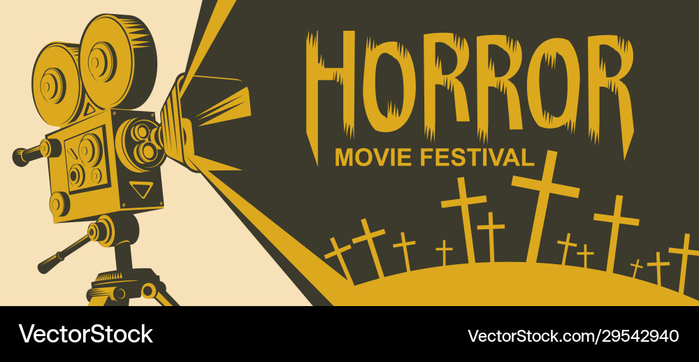 Horror Film Festival Plakat für furchterregendes Kino Horror Film Festival Plakat für furchterregendes Kino vektorbild