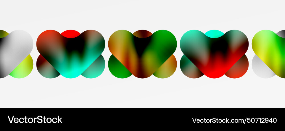 Metallic fluid color with geometric abstract vector image