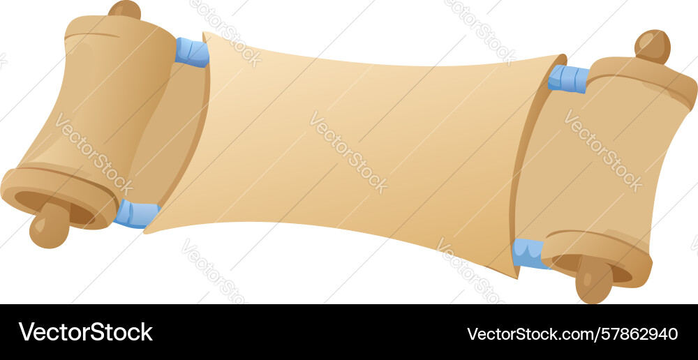 Open ancient scroll or blank parchment roll Vector Image