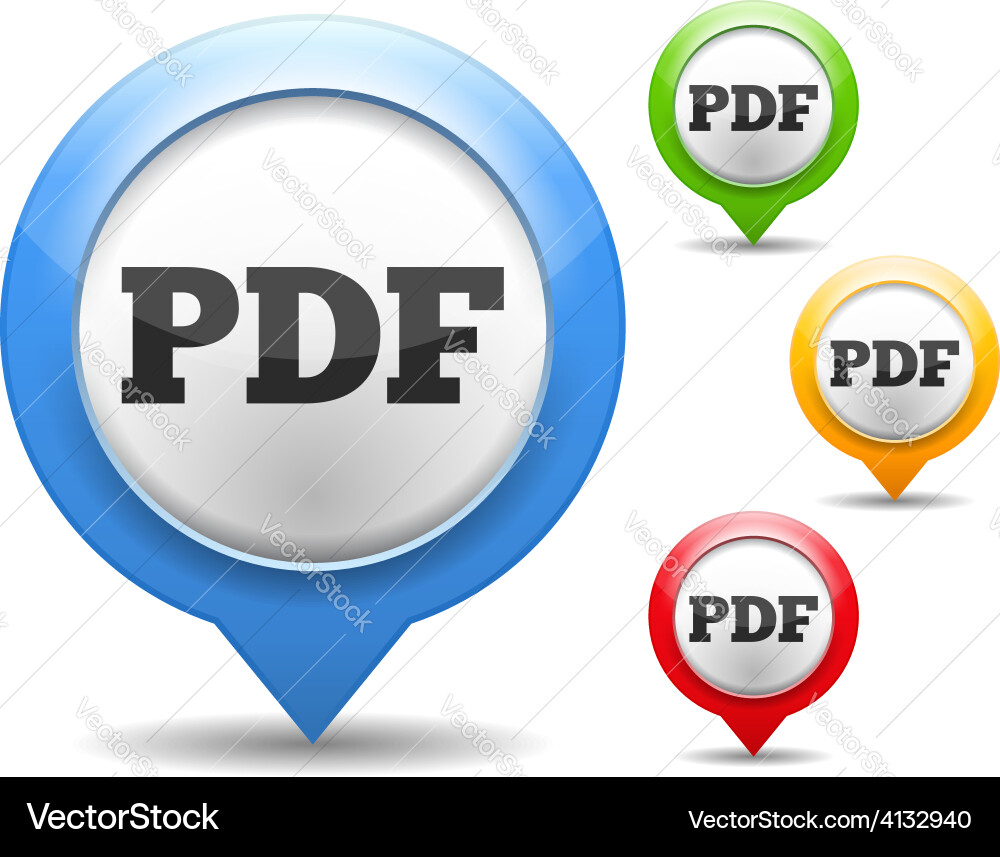 Pdf file icon vector image