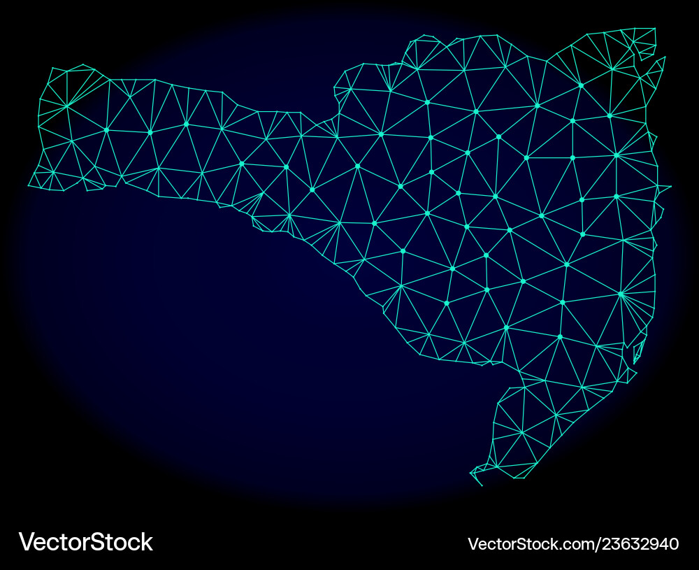 Polygonal network mesh abstract map Polygonal network mesh abstract map Vector Image