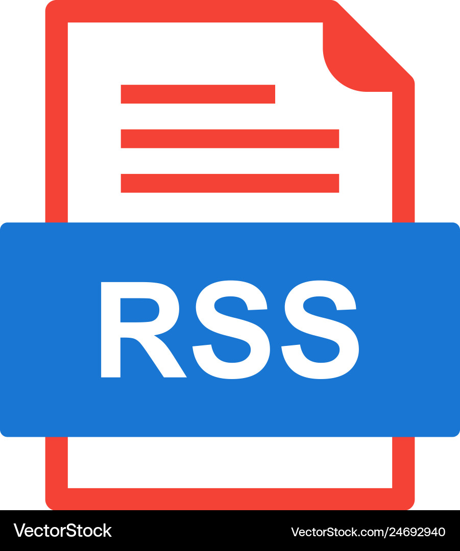 Rss file document icon Vector Image