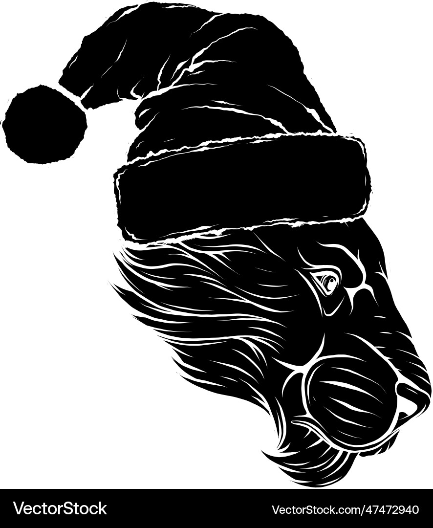 Schwarze Silhouette der Weihnachtsferien Löwe Schwarze Silhouette der Weihnachtsferien Löwe vektorbild