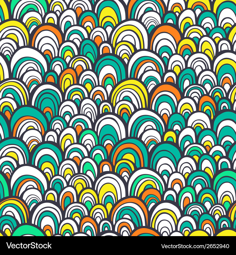 Seamless pattern with abstract stylized hand drawn Vector Image
