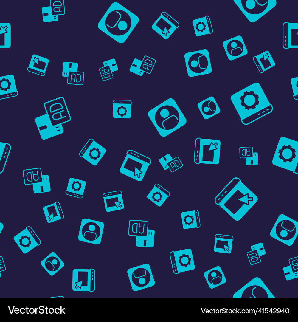 Set advertising browser setting create account Set advertising browser setting create account vector image