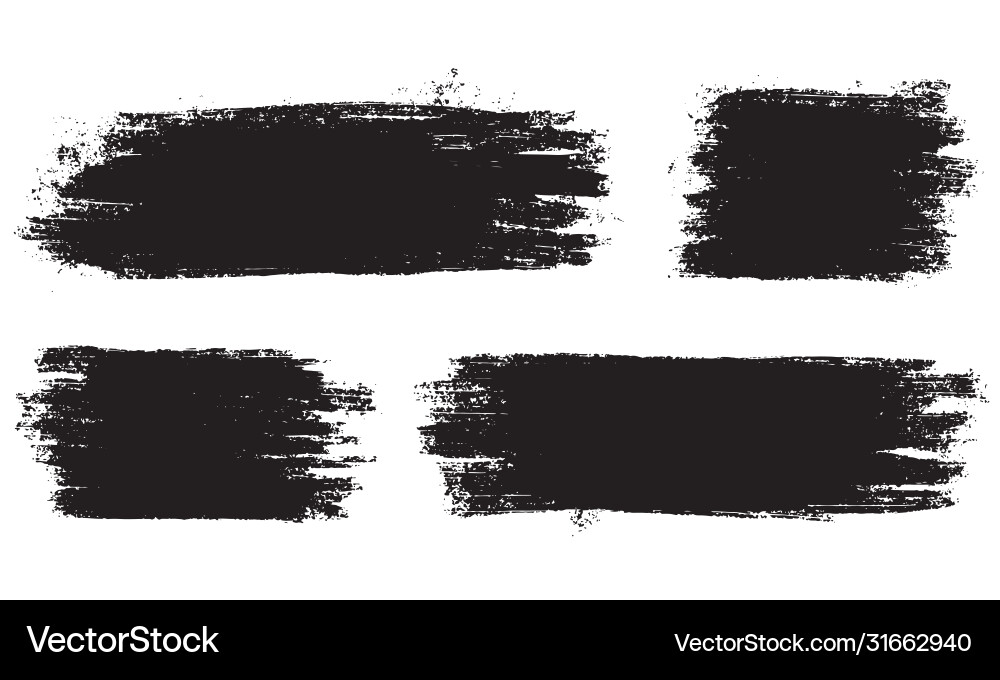 Set brush strokescollection Set brush strokescollection vector image
