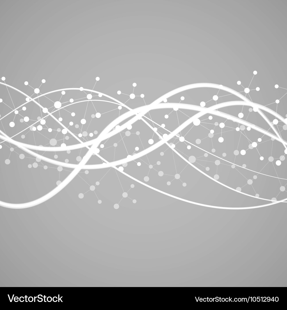 Structure molecule and communication dna atom Vector Image