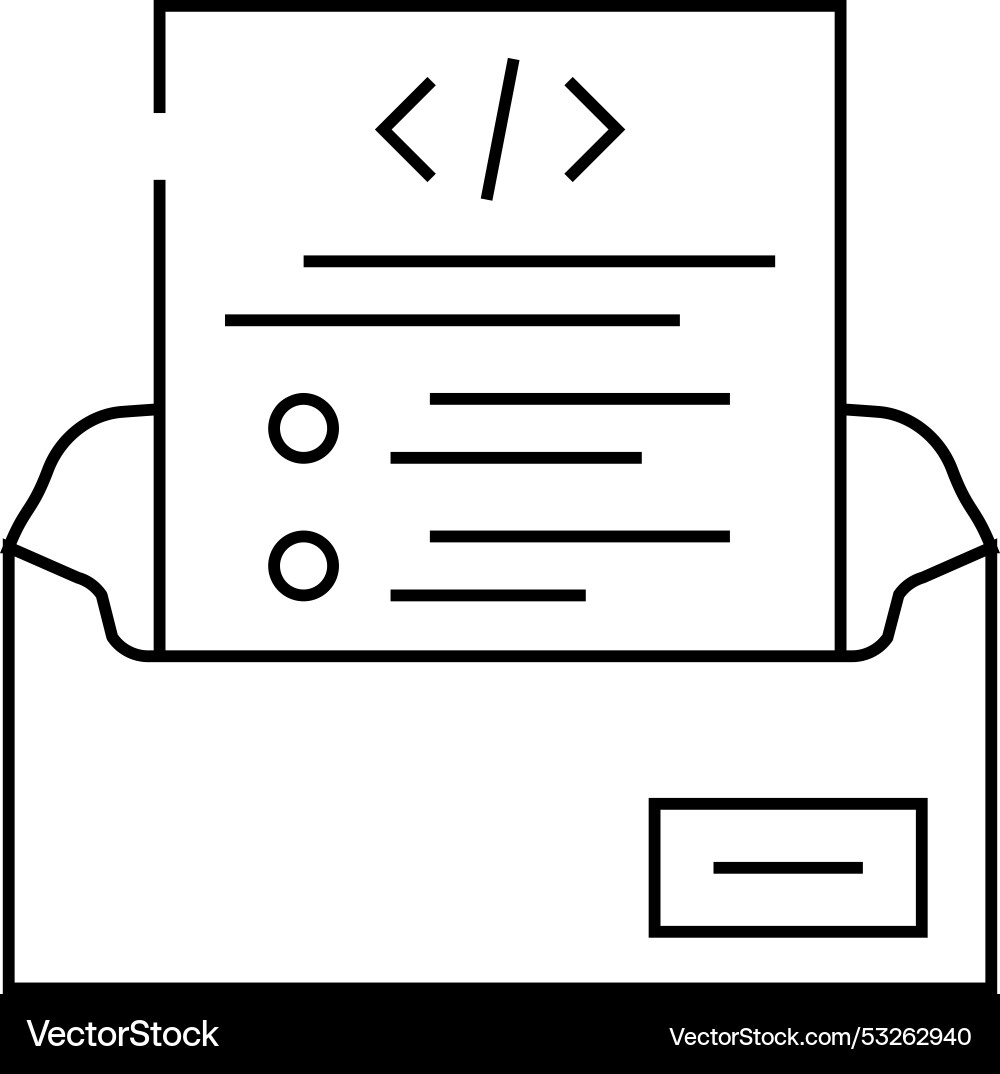 Technical writing software line icon Vector Image