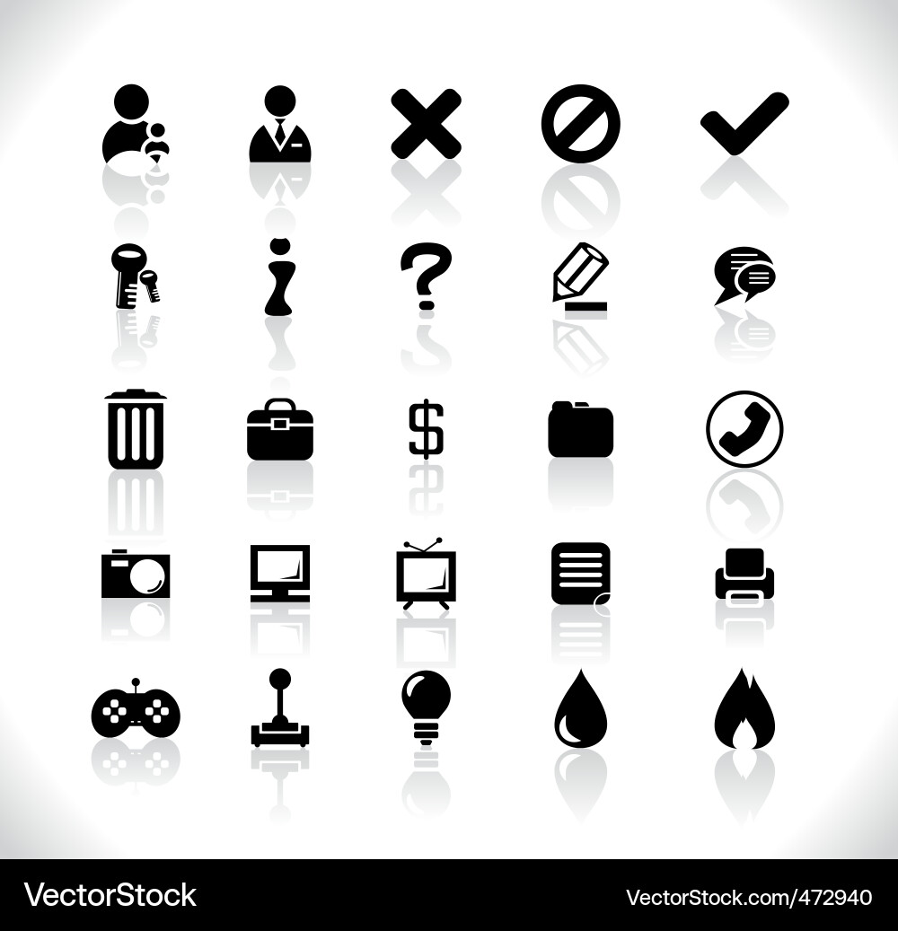 Web Icons Collection Vector Image