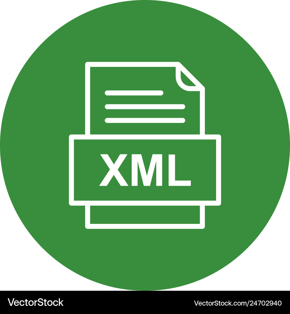 Xml file document icon vector image