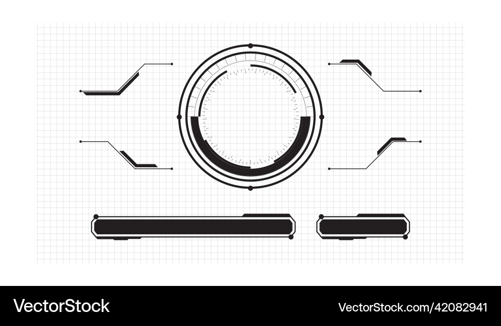 Abstract futuristic background of hud ui display Abstract futuristic background of hud ui display vector image