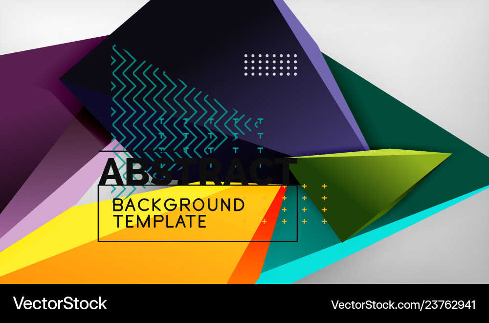 Abstract Triangles Mosaic Background Vector Image