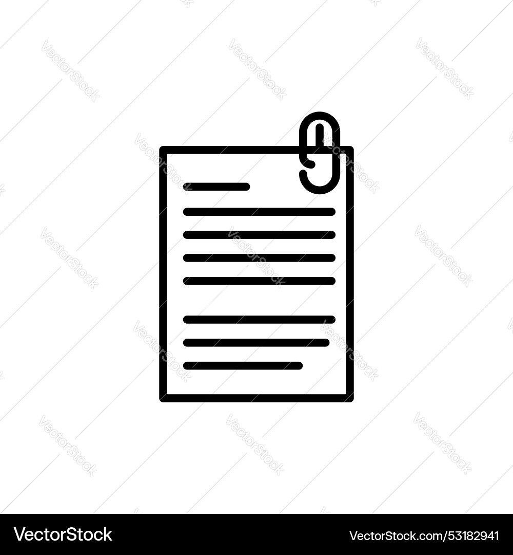 Assignment icon isolated on white background Vector Image