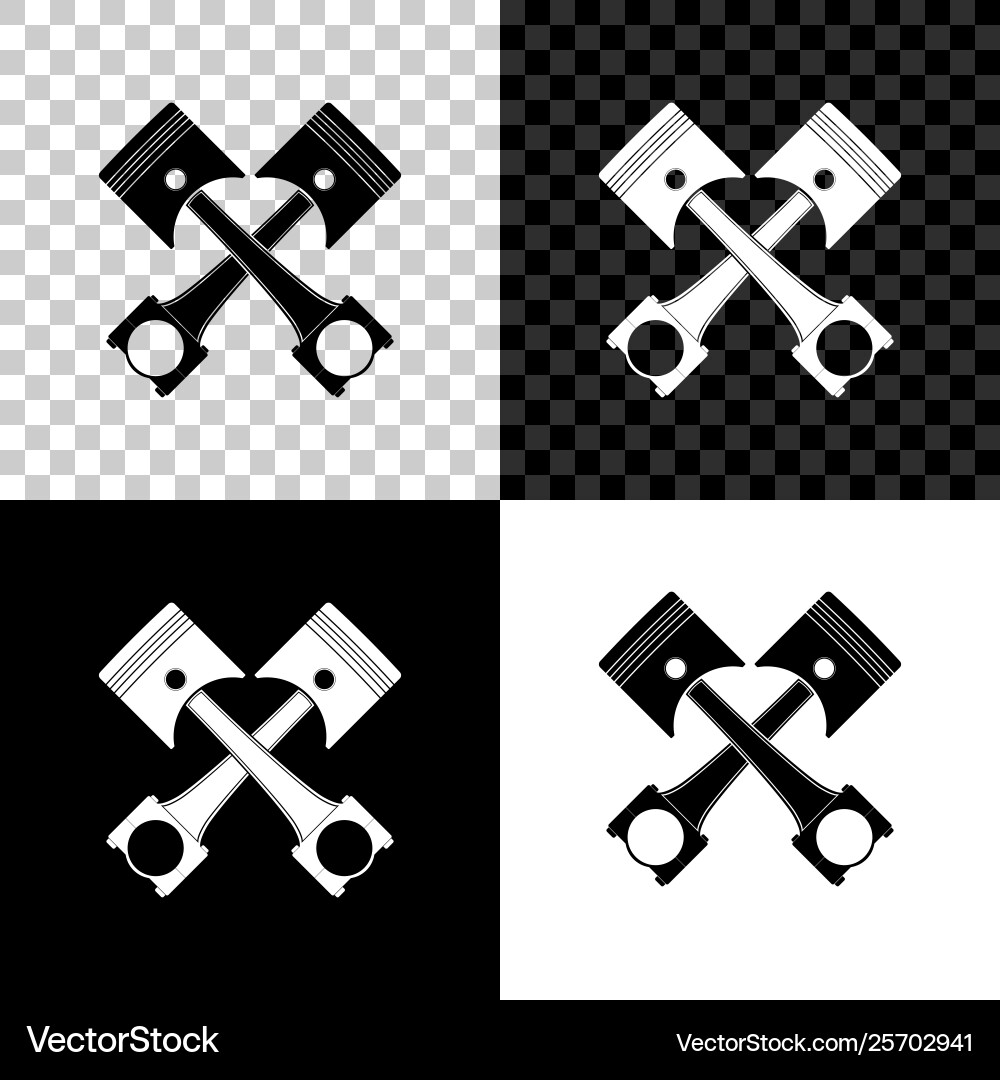 Crossed Piston Engine Icon Vector Image