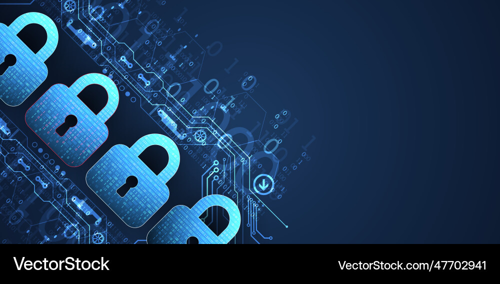 Data security cyber or information privacy Data security cyber or information privacy vector image