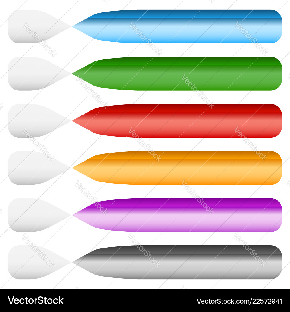 Empty button banner background in more colors Vector Image