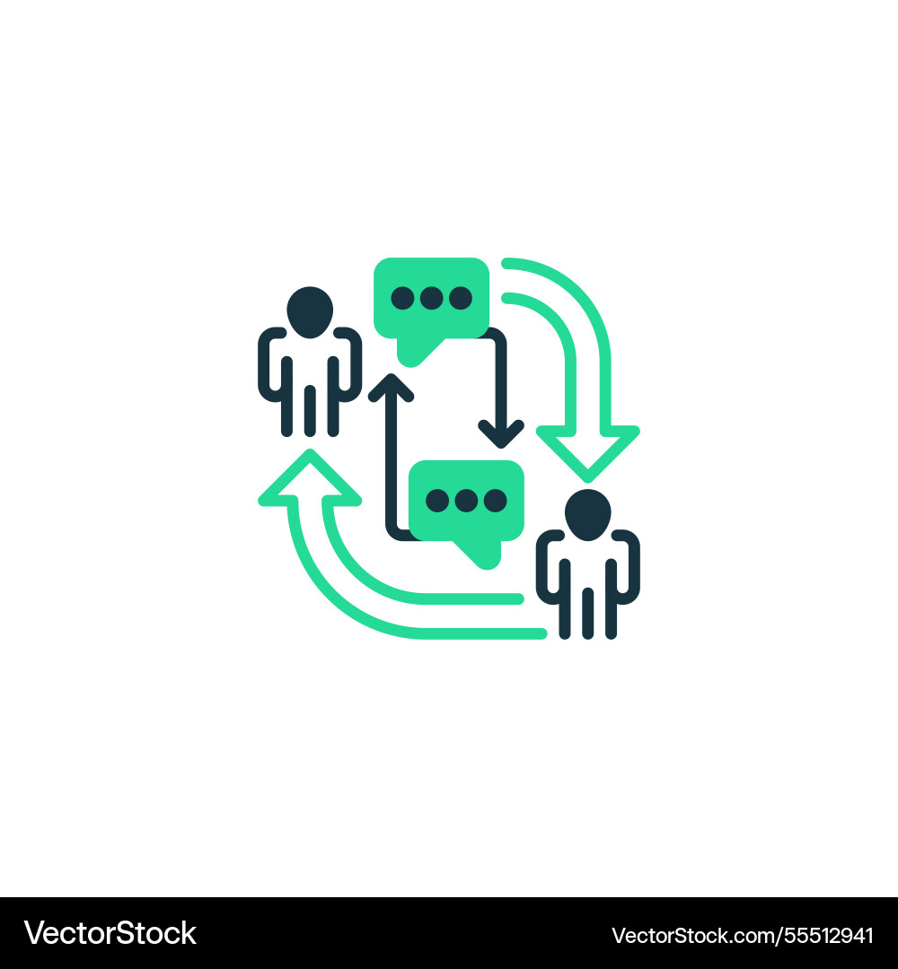 Feedback loop line icon universal creative Feedback loop line icon universal creative vector image