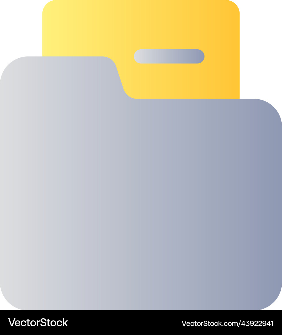 Folder flat gradient two-color ui icon Folder flat gradient two-color ui icon Vector Image