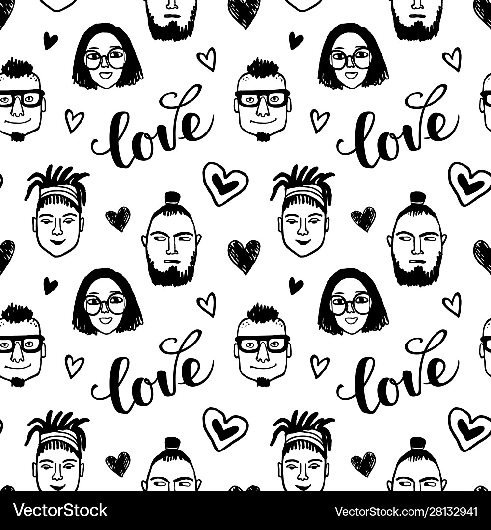 Funny Character Seamless Pattern vector image
