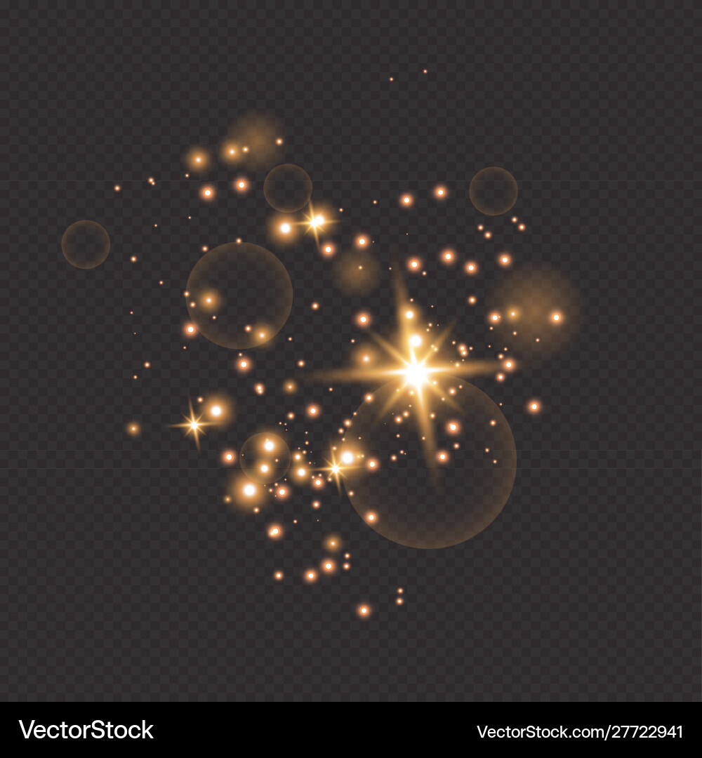 Goldenes Feuer auf einem transparenten Hintergrund Goldenes Feuer auf einem transparenten Hintergrund Vektorbild