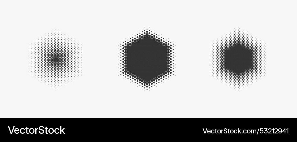 Hexagonal Dotted Pattern vector image
