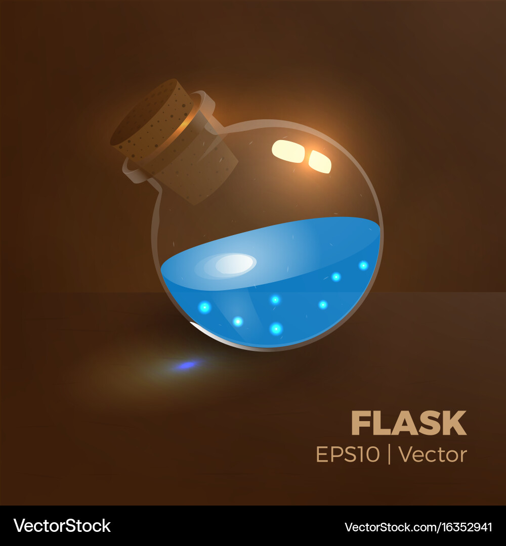 Mana Elixir Bottle Vector Image