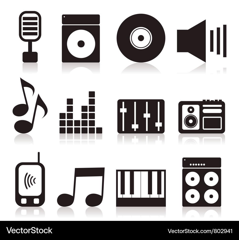 Musical Icon Set vector image