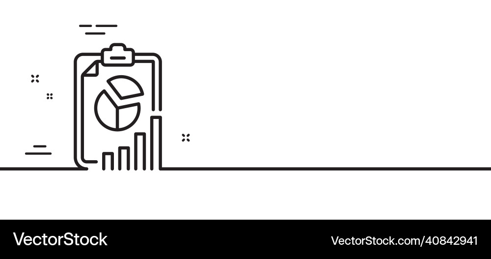 Report line icon column graph pie chart sign Report line icon column graph pie chart sign vector image