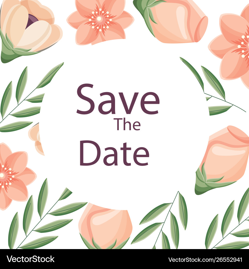 Save date invitation design Vector Image