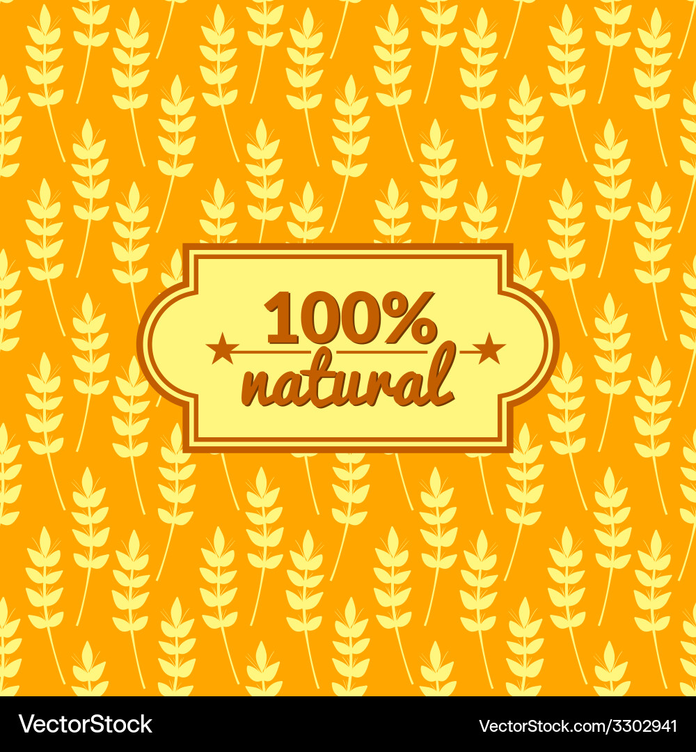 Seamless pattern with ears of wheat vector image
