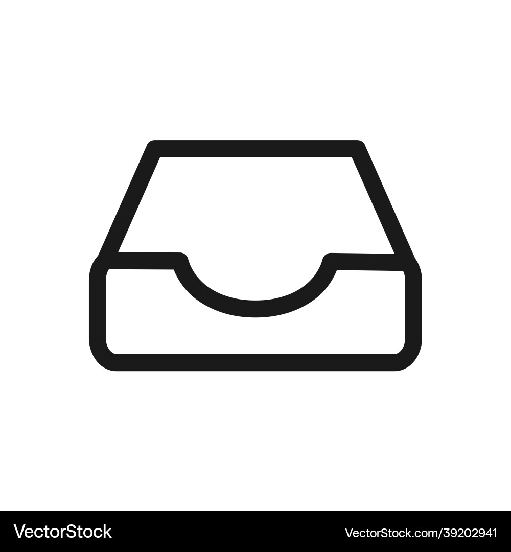 Social media inbox line icon isolated Social media inbox line icon isolated Vector Image