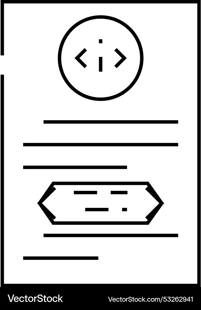 Software documentation line icon Software documentation line icon Vector Image