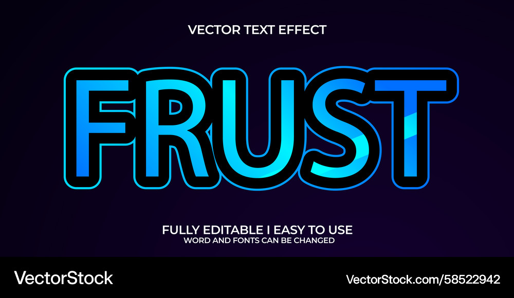 3D Text Effect - Editable Vector Image