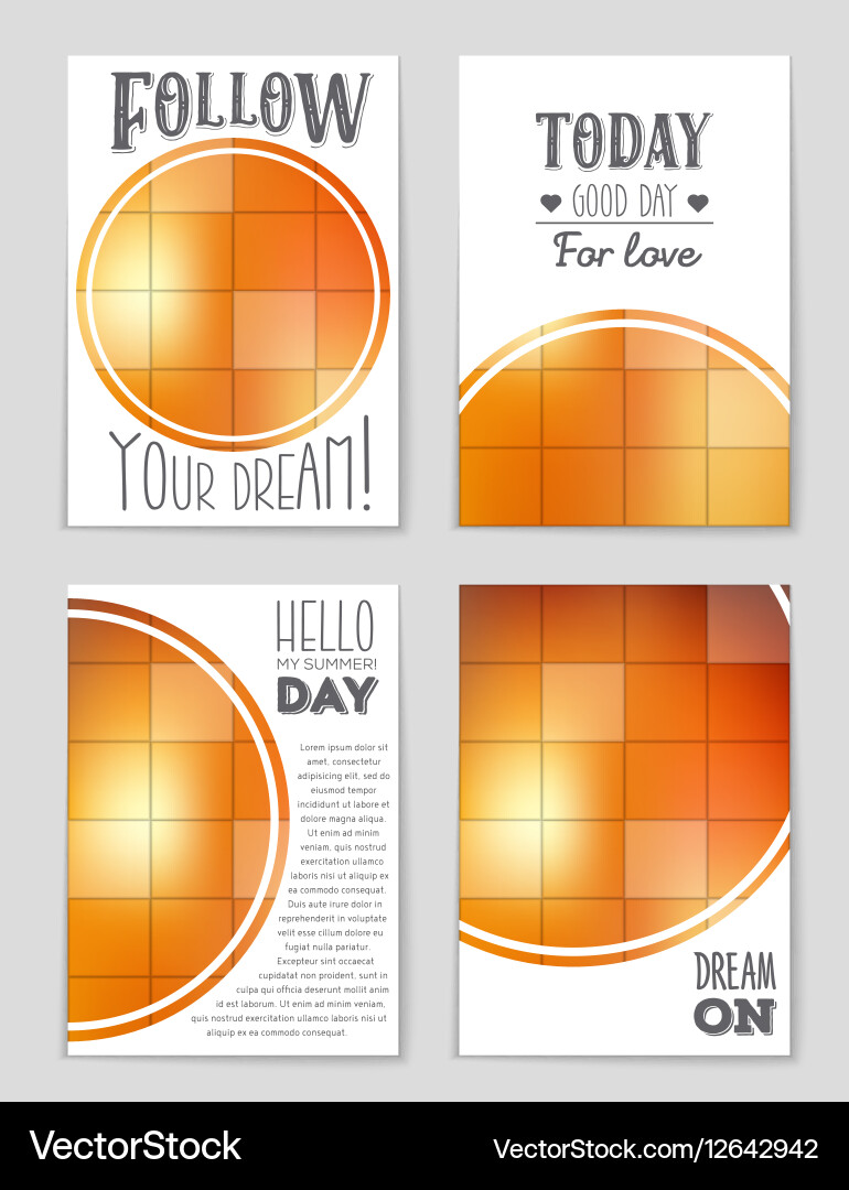 Abstract layout background set for art Vector Image