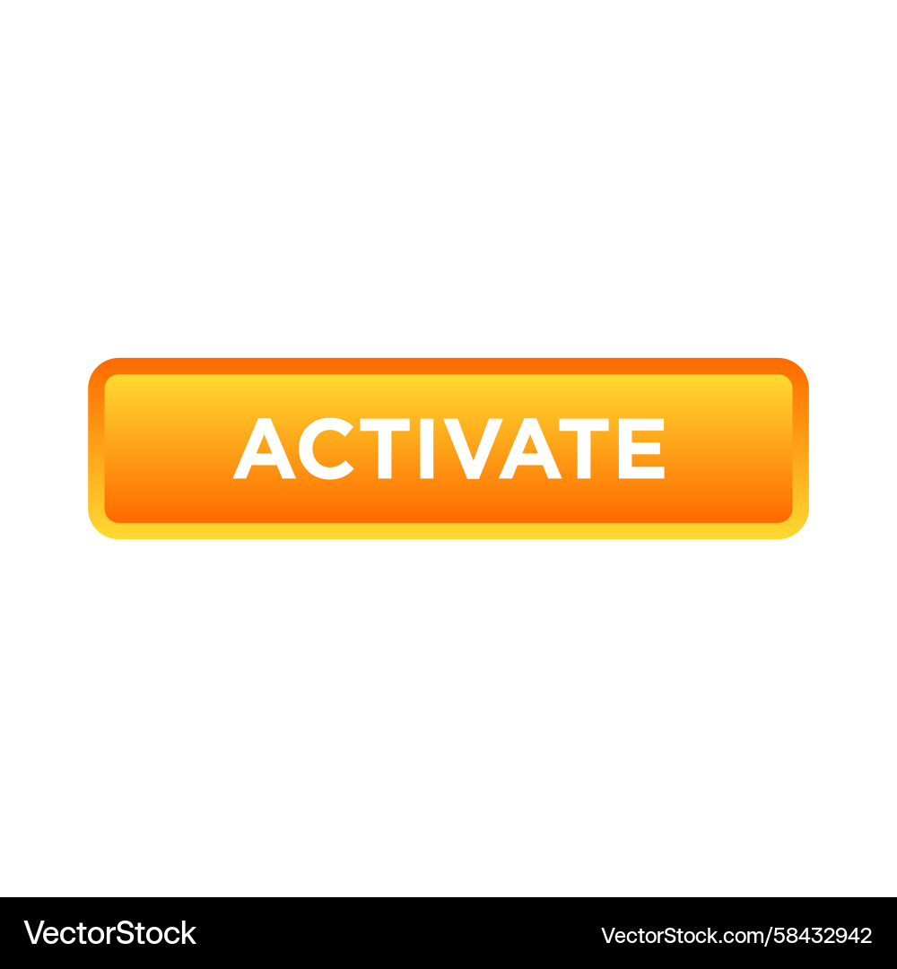 Activate Button Website Template Vector Image