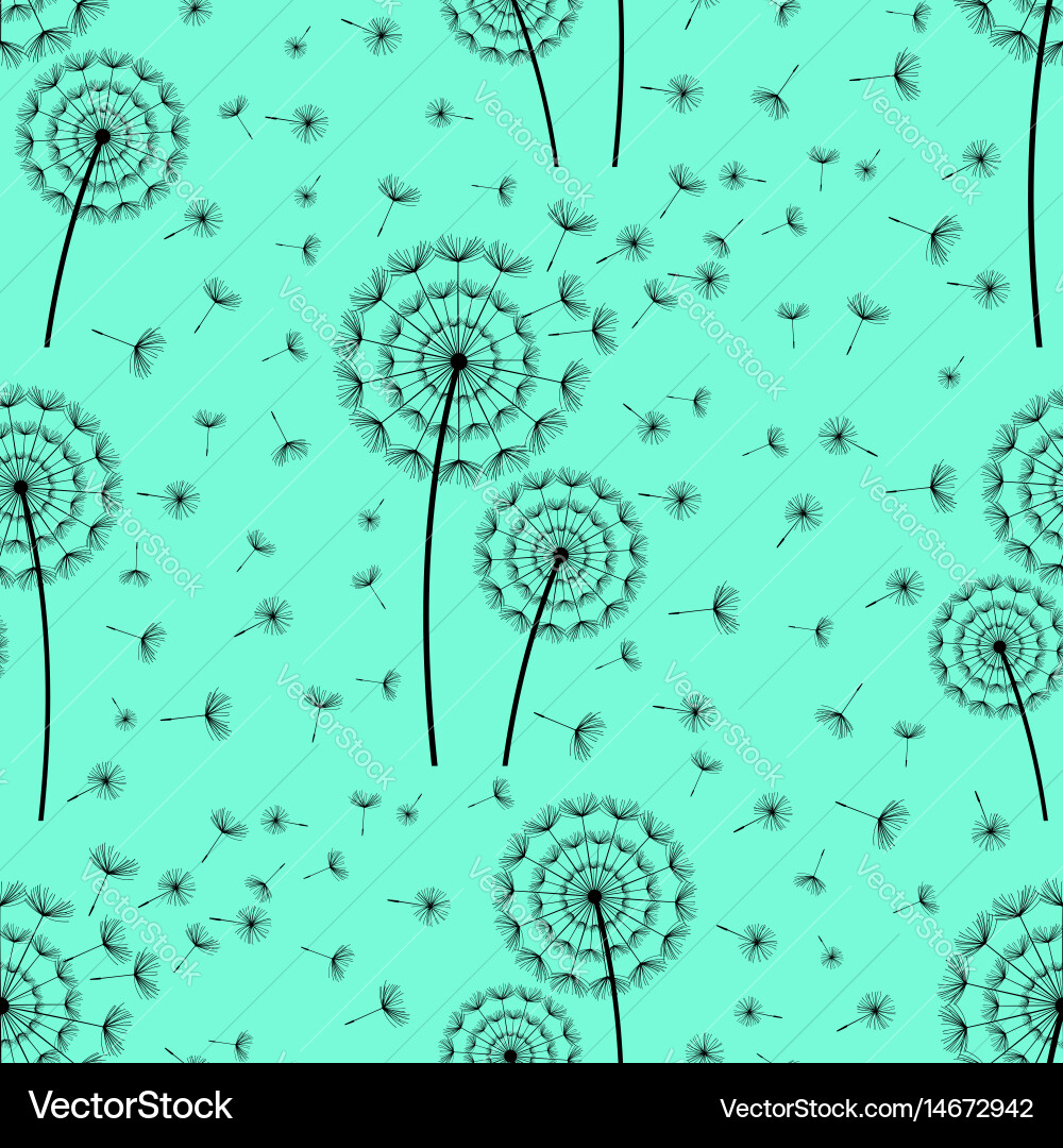 Bright Dandelion Fluff Pattern vector image