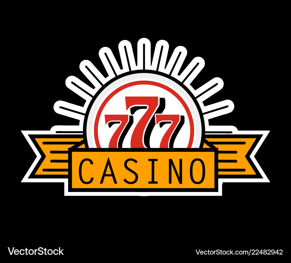 Casino 777 Werbebanner isoliert auf weiß Casino 777 Werbebanner isoliert auf weiß vektorbild