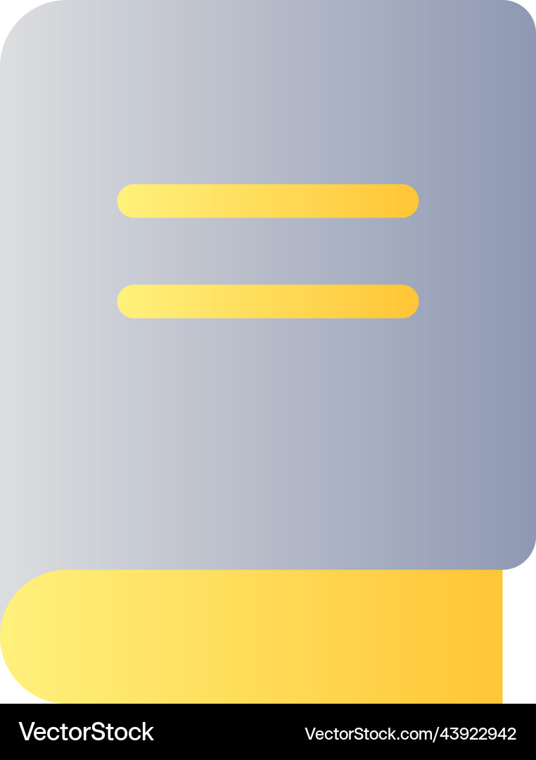 Closed book flat gradient two-color ui icon Closed book flat gradient two-color ui icon vector image