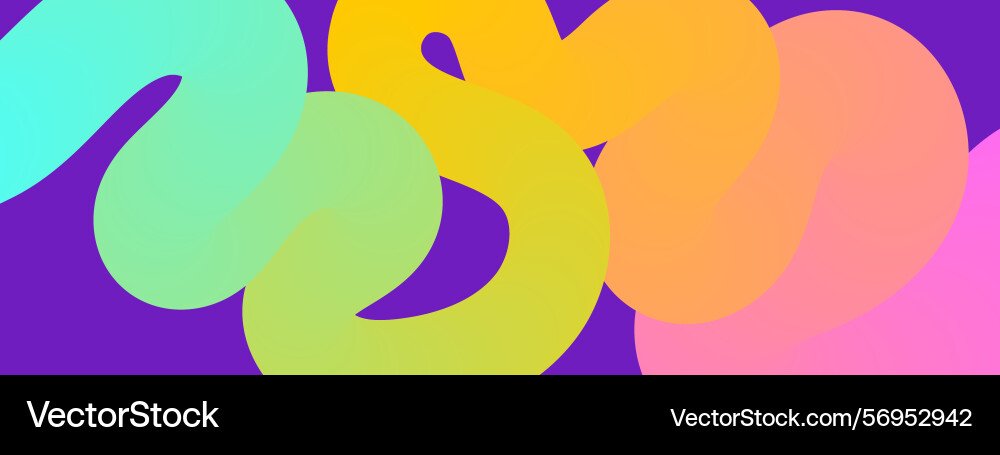 Colorful curve lines background vector image