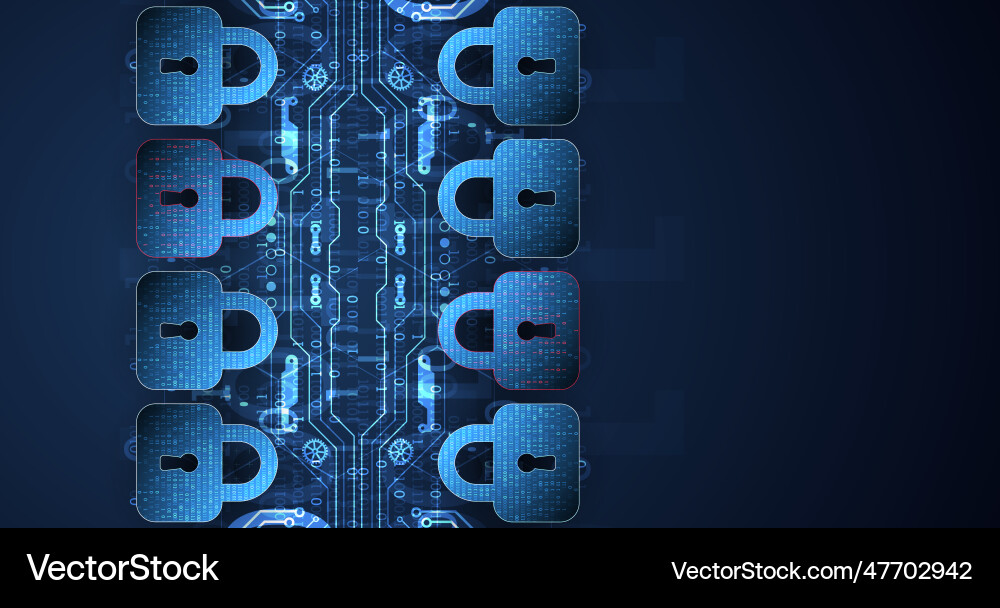Data security cyber or information privacy Data security cyber or information privacy vector image