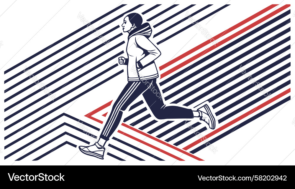Dynamic Runner – Speed & Motion Vector Image