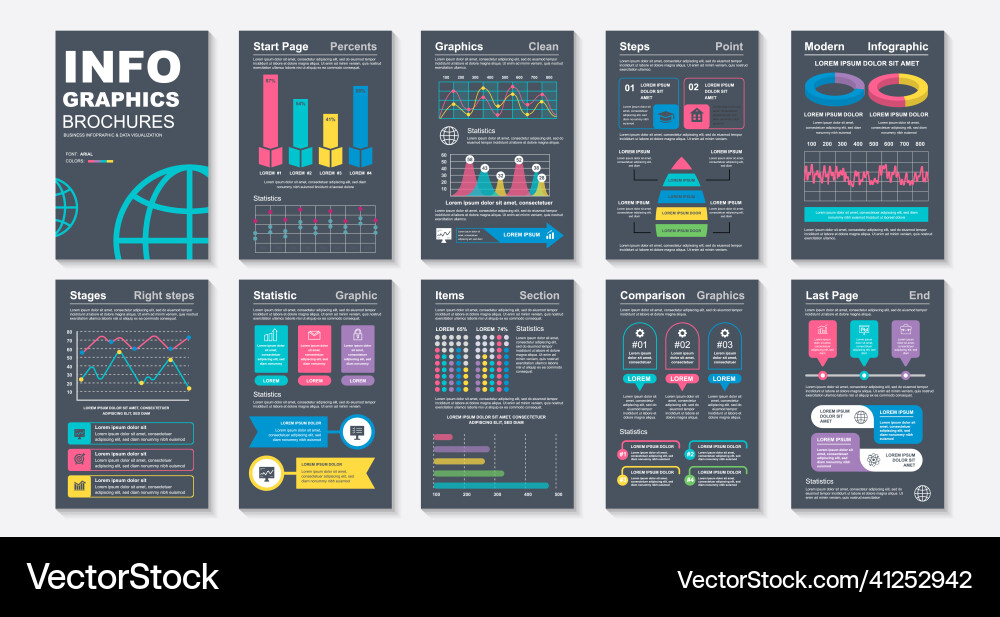 Infographic brochures data visualization Infographic brochures data visualization vector image