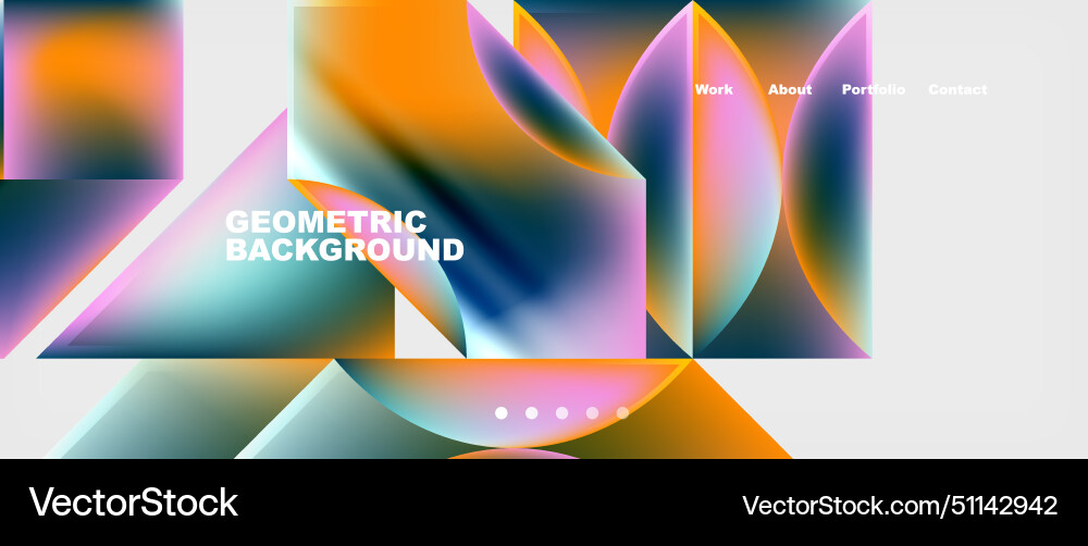 Minimal geometric web site page template design Minimal geometric web site page template design vector image