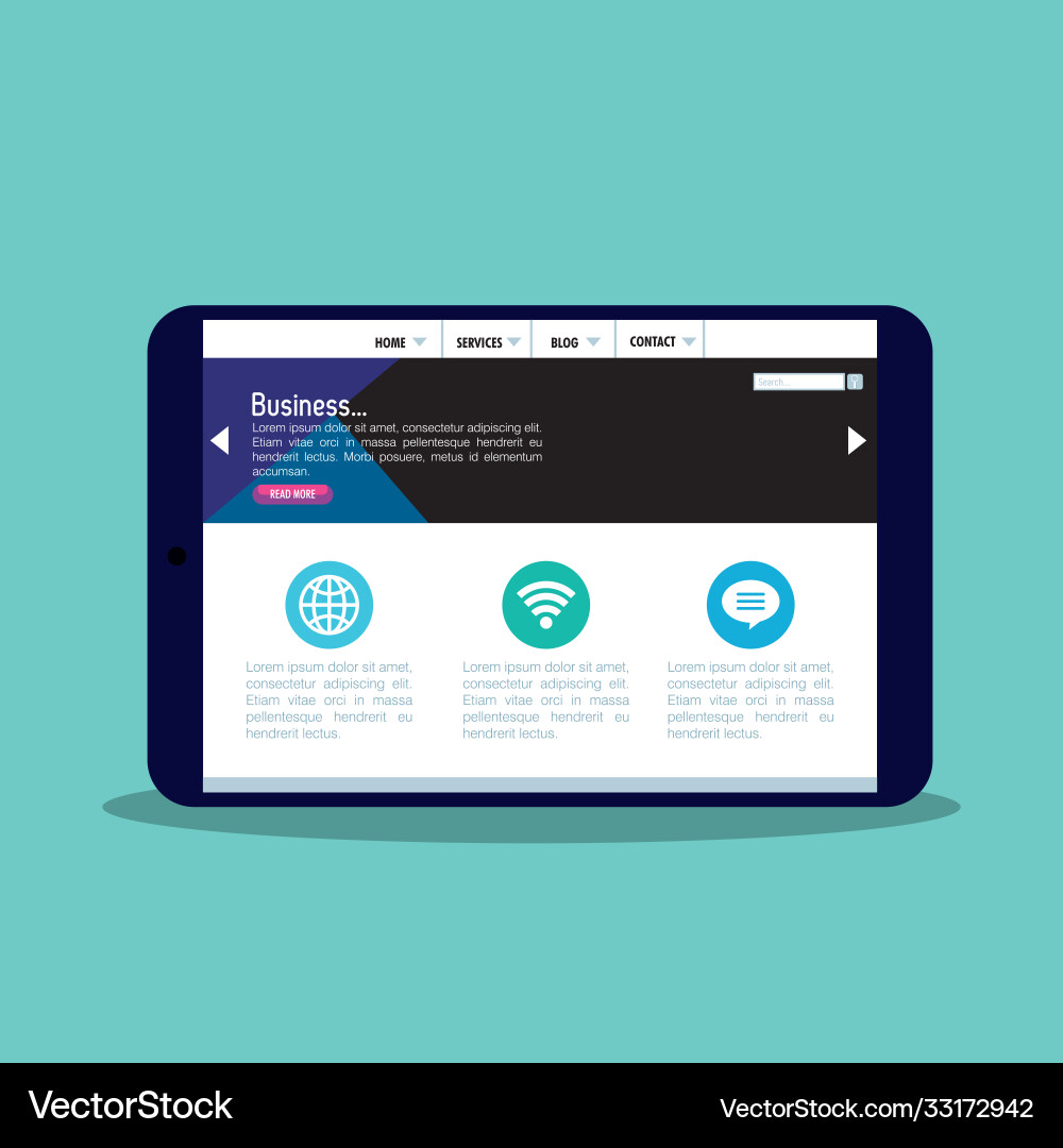 Mockup responsive web concept website development Mockup responsive web concept website development Vector Image