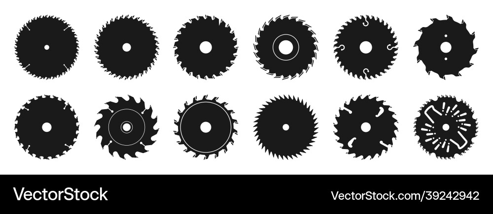 Set of icons metal disks for a circular Set of icons metal disks for a circular vector image