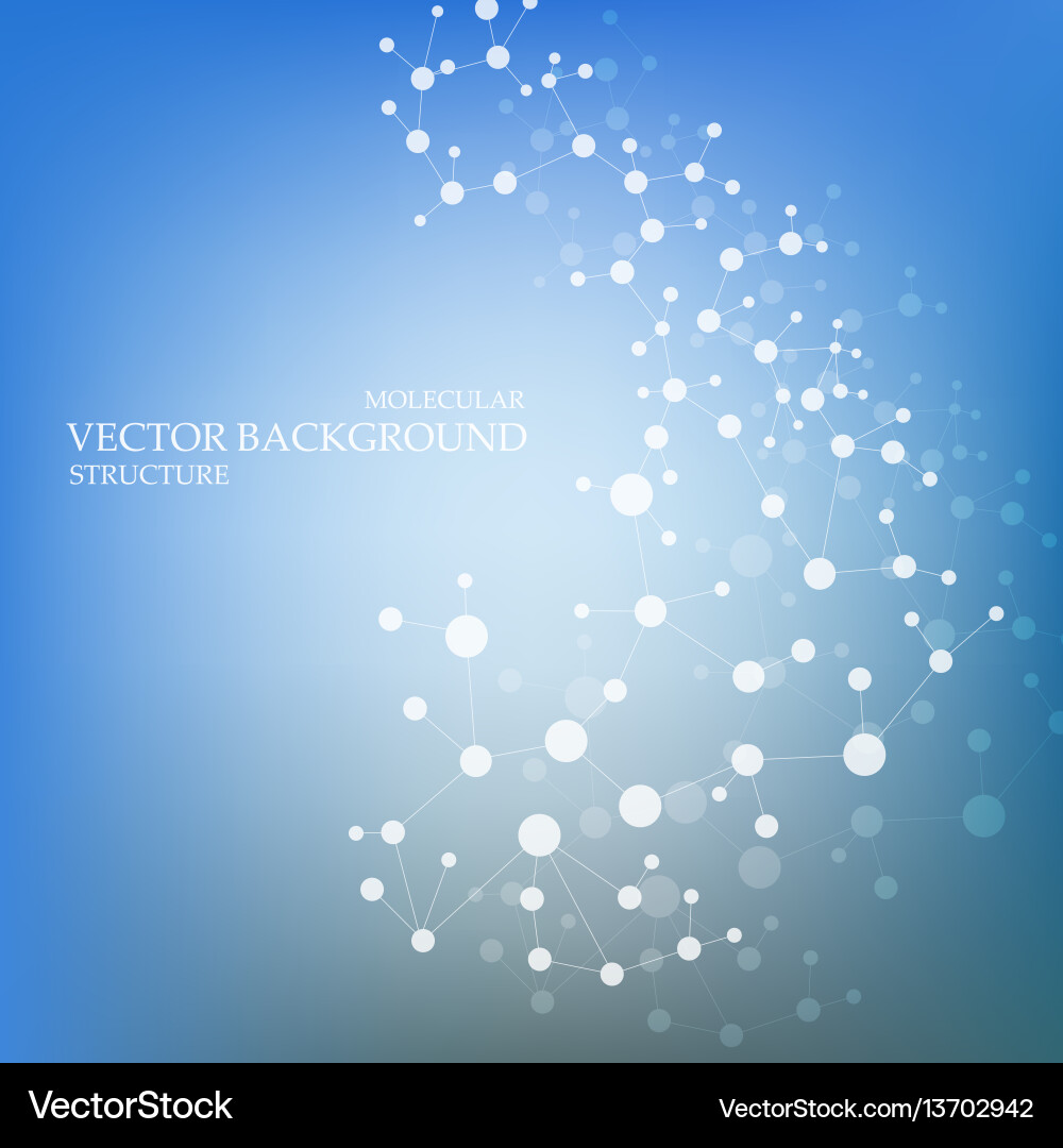 Structure molecule and communication dna atom Structure molecule and communication dna atom vector image