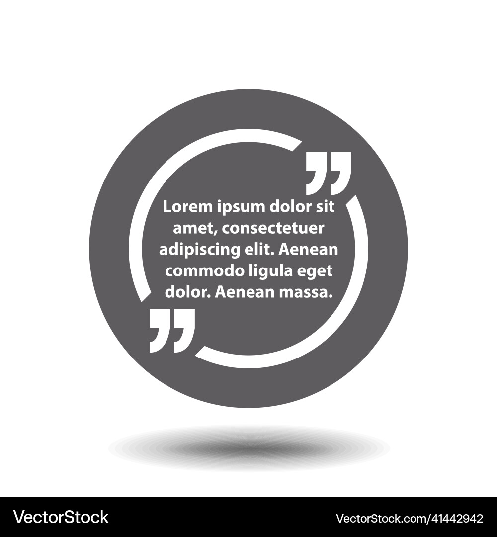Text quote frame simple for graphic and web vector image