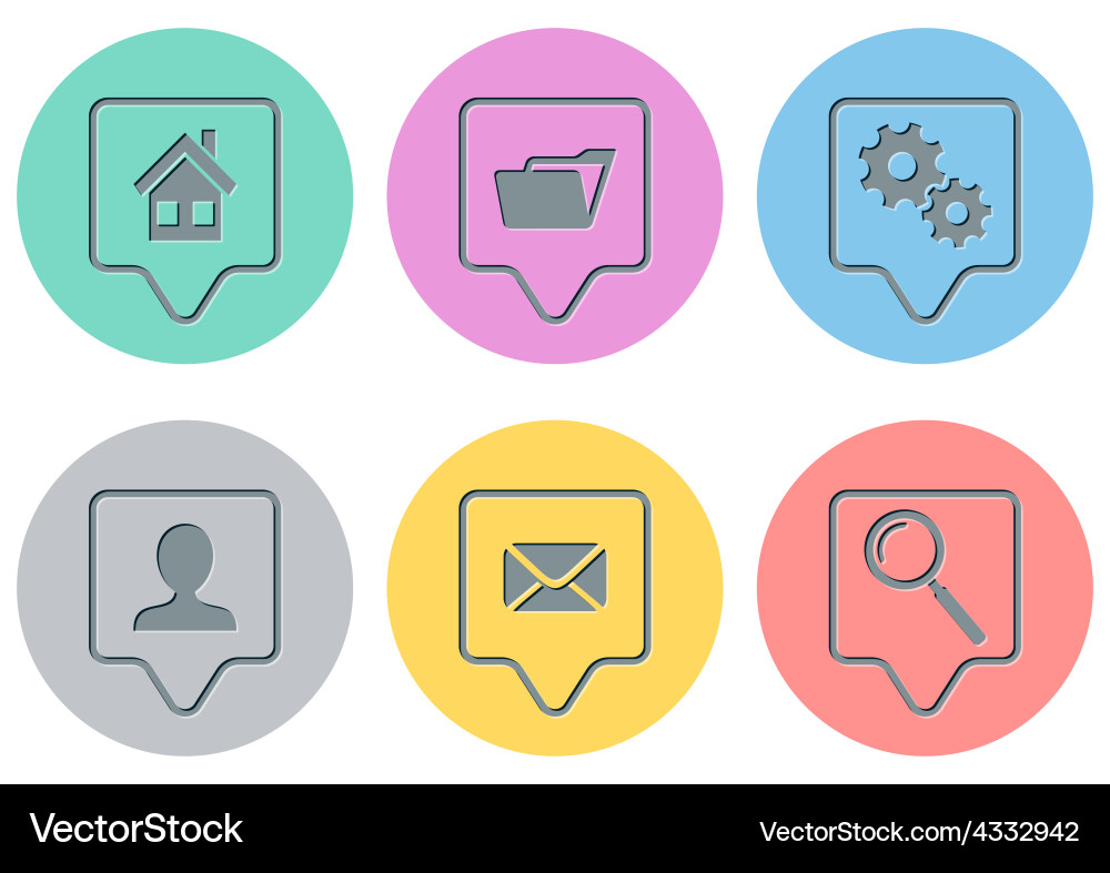 Website menu icons vector image